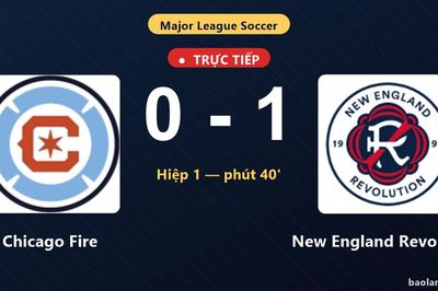 TRỰC TIẾPTrực tiếp Chicago Fire vs New England Revolution: New England Revolution mở tỷ số