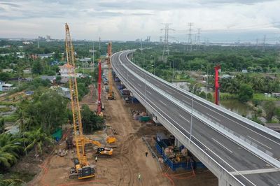 TP.HCM: Thi công nút giao nối Cần Giờ nối cao tốc Bến Lức - Long Thành