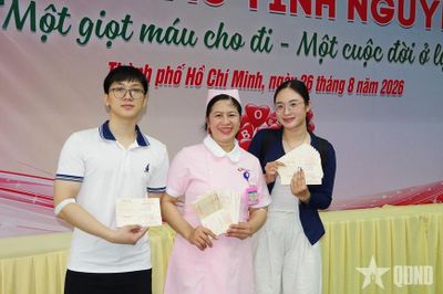 Bệnh viện Quân y 7A: Nữ hộ sinh 65 lần hiến máu tình nguyện