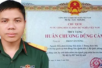 Chủ tịch nước truy tặng Huân chương dũng cảm đối với Trung tá Trần Văn Tùng