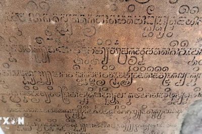 Tấm bia đá - 'Giấy khai sinh' của Phật viện Đồng Dương ở Đà Nẵng