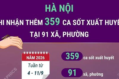Hà Nội ghi nhận thêm 359 ca mắc sốt xuất huyết