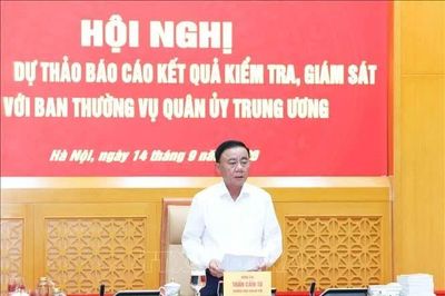 Hội nghị thông qua dự thảo Báo cáo Kiểm tra, giám sát Ban Thường vụ Quân ủy Trung ương