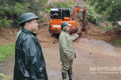 Kiên Mộc khắc phục sạt lở giao thông