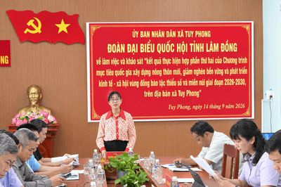 Đoàn ĐBQH Lâm Đồng khảo sát các chương trình mục tiêu quốc gia tại Tuy Phong