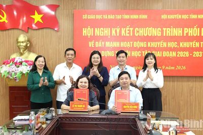 Ký kết Chương trình phối hợp đẩy mạnh công tác khuyến học, khuyến tài, xây dựng xã hội học tập giai đoạn 2026-2031