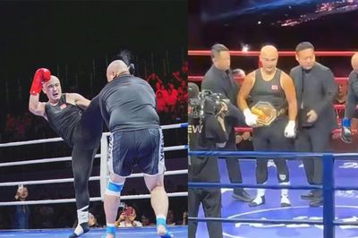 'Đệ nhất Thiếu Lâm' Nhất Long hạ gục lực sĩ 150 kg, giành đai vô địch ở tuổi 39
