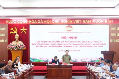 Hoàn thiện Nghị định để Luật Tín ngưỡng, tôn giáo đi vào cuộc sống