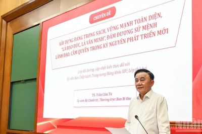 [Ảnh] Thường trực Ban Bí thư truyền đạt Chuyên đề về xây dựng Đảng cho các Ủy viên Trung ương Đảng