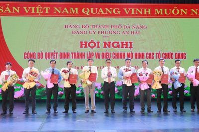 Công bố các quyết định về sắp xếp, điều chỉnh mô hình tổ chức Đảng tại phường An Hải