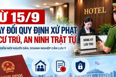 Từ 15/9: Những thay đổi đáng chú ý về xử phạt cư trú, an ninh trật tự