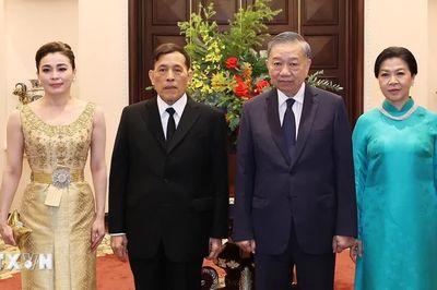 Tổng Bí thư, Chủ tịch nước Tô Lâm chủ trì chiêu đãi Nhà vua Vương quốc Thái Lan và Hoàng hậu
