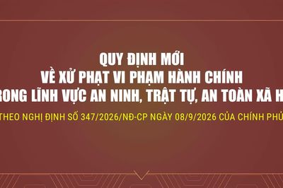 Quy định mới về xử phạt vi phạm hành chính trong lĩnh vực an ninh - trật tự, an toàn xã hội