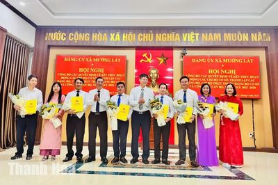 Đảng ủy xã Mường Lát công bố các quyết định về tổ chức đảng và công tác cán bộ