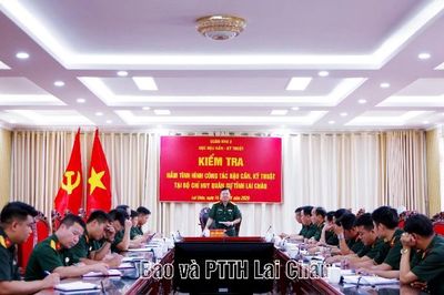 Đoàn công tác Quân khu 2 kiểm tra công tác hậu cần, kỹ thuật tại Bộ Chỉ huy Quân sự tỉnh