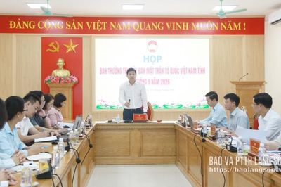 Họp Ban Thường trực Ủy ban Mặt trận Tổ quốc Việt Nam tỉnh tháng 9 năm 2026