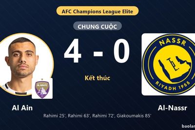 Vùi dập Al-Nassr 4-0, Al Ain khởi đầu thăng hoa khiến đối thủ choáng váng