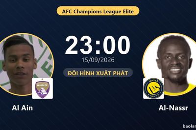 TRỰC TIẾPTrực tiếp Al Ain vs Al-Nassr: Đội hình xuất phát