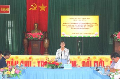 Đoàn ĐBQH Lâm Đồng khảo sát Chương trình mục tiêu quốc gia tại xã Hàm Thạnh