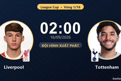 TRỰC TIẾPTrực tiếp Liverpool vs Tottenham: Đội hình xuất phát