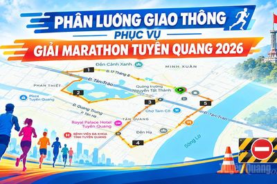 Phân luồng giao thông phục vụ Giải Marathon Tuyên Quang 2026
