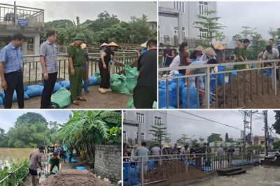 Khẩn trương đắp bờ bao, xử lý nguy cơ tràn đê