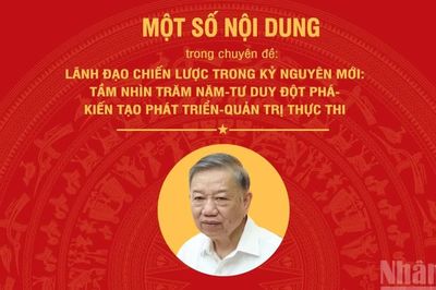 [Infographic] Một số nội dung trong chuyên đề 'Lãnh đạo chiến lược trong kỷ nguyên mới: Tầm nhìn trăm năm-tư duy đột phá-kiến tạo phát triển-quản trị thực thi'