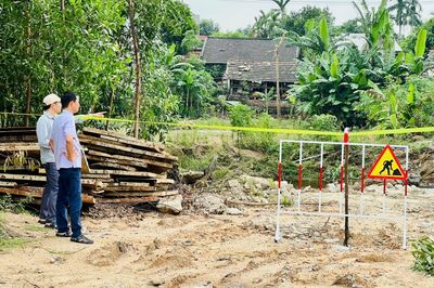 Sau phản ánh, dự án Cầu dốc Ông Hùng khẩn trương khắc phục