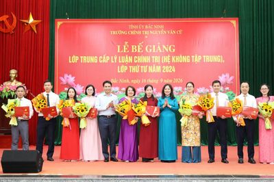 Bắc Ninh: Hơn 40 học viên hoàn thành lớp Trung cấp lý luận chính trị