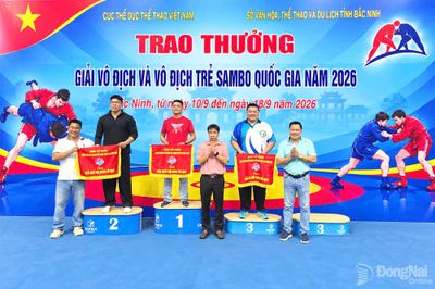 Thành phố Đồng Nai xếp hạng ba hệ vô địch Giải Sambo quốc gia năm 2026