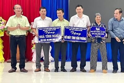 Nhà máy Đường An Khê hỗ trợ xây dựng 8 nhà tình nghĩa cho hộ nghèo