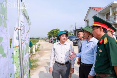 Kiểm tra công tác ứng phó thiên tai tại các xã khu vực Diên Khánh
