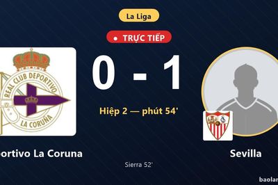 TRỰC TIẾPTrực tiếp Deportivo La Coruna vs Sevilla: Deportivo La Coruna mất người