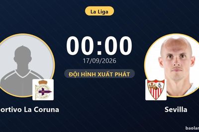 TRỰC TIẾPTrực tiếp Deportivo La Coruna vs Sevilla: Deportivo áp đảo thời lượng kiểm soát bóng, chưa có bàn thắng