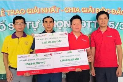 Người đàn ông Quảng Trị trúng 3 giải nhất Vietlott, nhận hơn 4 tỷ đồng