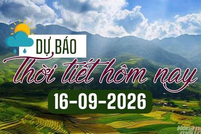 Ngày 16/9: Bắc Bộ, Thanh Hóa mưa to, có nơi trên 250 mm