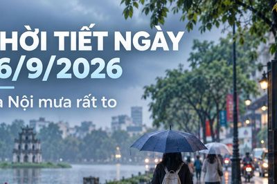 Thời tiết hôm nay 16/9: Hà Nội mưa to đến rất to, Bắc bộ nhiều nơi mưa lớn