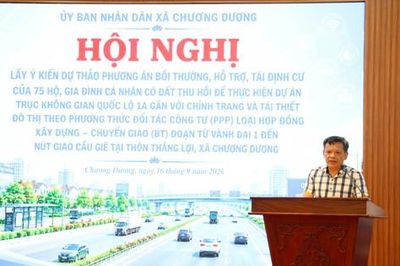 Xã Chương Dương lấy ý kiến phương án bồi thường, tái định cư 75 hộ dân thôn Thắng Lợi
