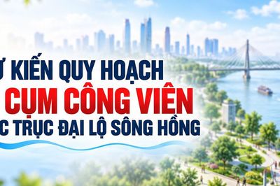 Dự kiến quy hoạch 11 cụm công viên dọc trục đại lộ sông Hồng