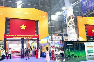 Gian hàng Việt Nam nổi bật tại Hội chợ Trung Quốc-ASEAN