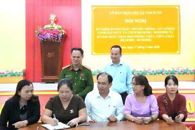 Xã Tam Xuân tăng cường năng lực phòng cháy, chữa cháy và cứu nạn, cứu hộ