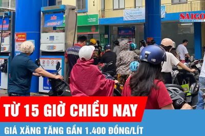 Giá xăng tăng gần 1.400 đồng/lít