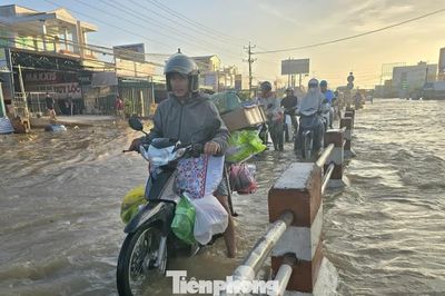 Cảnh báo triều cường gây ngập nhiều nơi ở Vĩnh Long