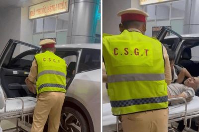 CSGT mở đường đưa bệnh nhân nguy kịch đi cấp cứu