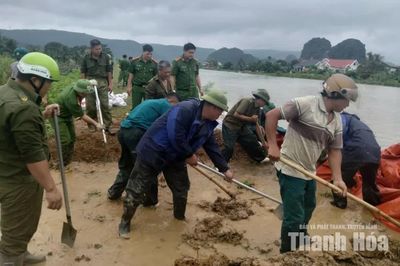 Xã Tống Sơn khẩn trương ứng phó mưa lũ, bảo đảm an toàn cho người dân