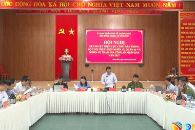 Thăng Điền tổ chức xét thực lực công dân trong độ tuổi thực hiện nghĩa vụ quân sự