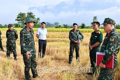 Giao nhiệm vụ diễn tập phòng thủ dân sự phương án ứng phó cháy rừng và tìm kiếm cứu nạn xã Bình Lư