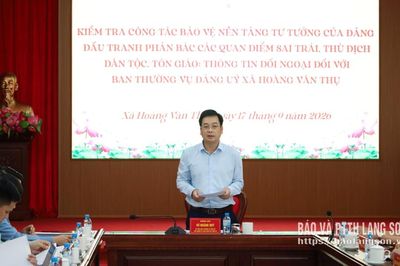 Kiểm tra việc thực hiện một số nhiệm vụ tại xã Quốc Khánh và xã Hoàng Văn Thụ