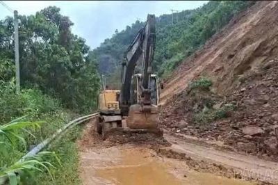 Mỏ Vàng xuất hiện 10 điểm sạt lở, sụt lún do mưa lớn