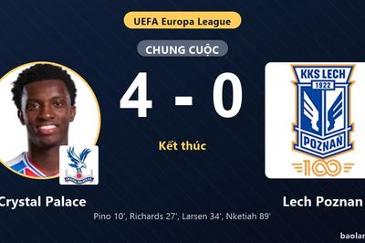 Vùi dập Lech Poznan 4-0, Crystal Palace có khởi đầu như mơ tại Europa League